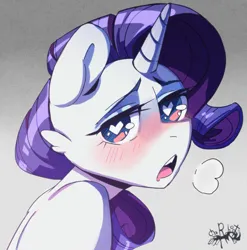 Size: 2480x2507 | Tagged: safe, artist:charlot, derpibooru import, rarity, pony, unicorn, ahegao, anime, blushing, canon, heart, heart eyes, image, open mouth, png, retro, solo, stylized, tongue out, wingding eyes