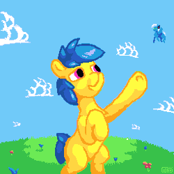 Size: 512x512 | Tagged: safe, artist:vohd, derpibooru import, oc, oc:vohd, unofficial characters only, pony, animated, gif, happy, image, pixel art