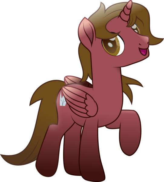 Size: 6011x6649 | Tagged: safe, artist:lincolnbrewsterfan, derpibooru import, oc, oc:eragor, alicorn, pony, rainbow roadtrip, .svg available, 2023 community collab, :d, alicorn oc, brown eyes, brown mane, brown tail, crown, derpibooru exclusive, folded wings, happy, highlights, horn, image, inkscape, jewelry, looking at you, male, male alicorn oc, movie accurate, open mouth, open smile, png, raised hoof, regalia, simple background, smiling, smiling at you, stallion, stallion oc, tail, transparent background, vector, wings