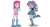 Size: 1211x660 | Tagged: safe, artist:crystalrainbowlife, color edit, edit, maud pie, pinkie pie, equestria girls, boots, clothes, colored, high heel boots, jacket, shirt, shoes, skirt, solo, vest