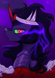 Size: 2480x3508 | Tagged: safe, artist:tizhonolulu, derpibooru import, king sombra, pony, unicorn, image, male, png, solo, stallion, the crystal empire 10th anniversary