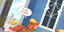 Size: 1280x640 | Tagged: safe, artist:bcpony, artist:stellaziio, derpibooru import, hitch trailblazer, sprout cloverleaf, earth pony, pony, my little pony: a new generation, comic, emperor sprout, fanfic art, g5, image, jpeg, male, solo, stallion