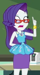 Size: 523x989 | Tagged: safe, derpibooru import, screencap, rarity, equestria girls, equestria girls series, happily ever after party, cropped, glasses, image, jpeg, rarity peplum dress, solo