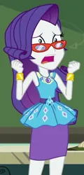 Size: 474x984 | Tagged: safe, derpibooru import, screencap, rarity, equestria girls, equestria girls series, happily ever after party, cropped, glasses, image, jpeg, rarity peplum dress, solo