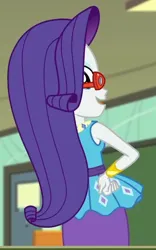 Size: 612x982 | Tagged: safe, derpibooru import, screencap, rarity, equestria girls, equestria girls series, happily ever after party, cropped, glasses, image, jpeg, rarity peplum dress, solo