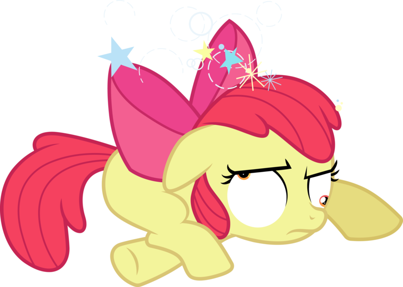 Size: 4209x3000 | Tagged: safe, artist:cloudyglow, derpibooru import, apple bloom, earth pony, pony, ponyville confidential, dizzy, female, filly, foal, image, png, simple background, solo, transparent background, vector