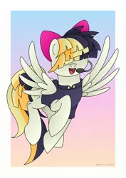 Size: 1280x1811 | Tagged: safe, artist:lavenderrain24, derpibooru import, songbird serenade, pegasus, pony, my little pony: the movie, female, gradient background, image, jpeg, microphone, open mouth, solo