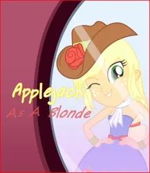 Size: 2835x3260 | Tagged: safe, derpibooru import, applejack, human, eqg summertime shorts, equestria girls, make up shake up, album, album cover, background human, boots, clothes, fefe dobson, image, jpeg, night, party, shoes, singer, single, skirt, solo, this is our big night