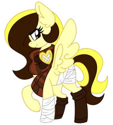 Size: 1920x2119 | Tagged: safe, artist:ladylullabystar, derpibooru import, oc, oc:guylian, unofficial characters only, pegasus, pony, clothes, female, image, mare, png, scarf, simple background, solo, striped scarf, transparent background