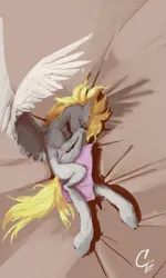 Size: 2403x4000 | Tagged: safe, artist:thelordgemm, derpibooru import, derpy hooves, pegasus, pony, crying, female, image, png, sad, solo
