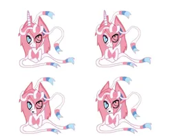 Size: 1005x795 | Tagged: safe, artist:nidyafallen, derpibooru import, ponified, pony, sylveon, image, jpeg, pokémon, simple background, white background