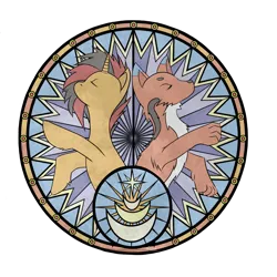 Size: 3000x3000 | Tagged: safe, derpibooru import, fox, pony, image, png, stained glass, xsadi