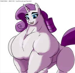 Size: 3263x3188 | Tagged: suggestive, artist:pandatarius, derpibooru import, rarity, pony, unicorn, female, fetish, image, mare, muscle fetish, muscles, muscular female, pecs, png, ripped rarity, solo, solo female