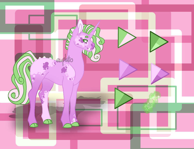 Size: 1280x983 | Tagged: safe, artist:selenavivacity, derpibooru import, oc, oc:allium dragonfly, unofficial characters only, dracony, hybrid, abstract background, coat markings, colored ears, colored hooves, colored pupils, fangs, image, interspecies offspring, jpeg, magic, magic aura, offspring, parent:spike, parent:sweetie belle, parents:spikebelle, reference sheet, shadow, signature, solo