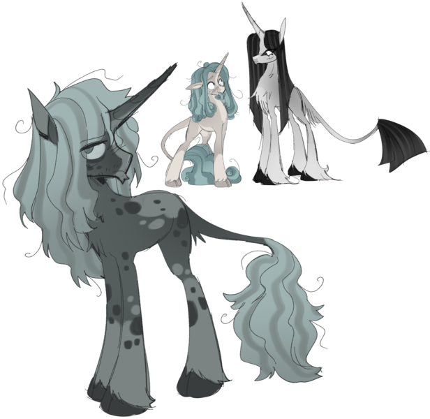 Size: 2100x2046 | Tagged: safe, artist:grubgruel, artist:lovedletters, oc, oc:conifer cadaver, unofficial characters only, pony, unicorn, coat markings, height difference, image, leonine tail, male, next generation, png, simple background, stallion, transparent background