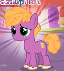 Size: 450x496 | Tagged: safe, derpibooru import, little mac, earth pony, pony, colt, cropped, foal, gameloft, image, jpeg, male, meme, solo, wow! glimmer