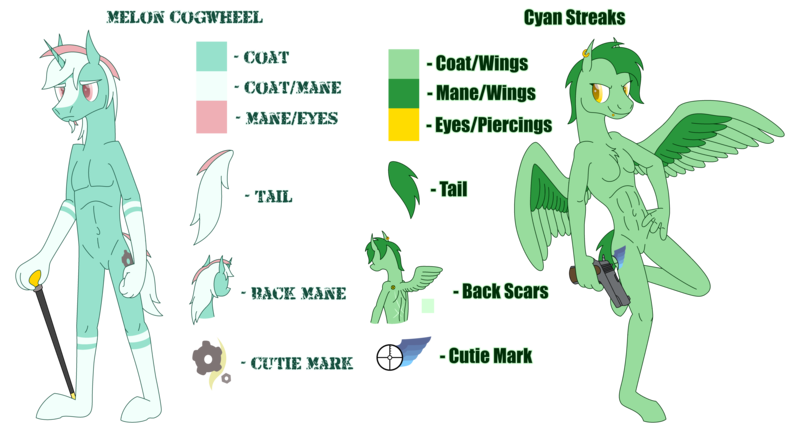 Size: 8599x4628 | Tagged: safe, artist:emc-blingds, derpibooru import, oc, unofficial characters only, anthro, pegasus, abs, cane, coat markings, female, image, pegasus oc, png, reference sheet, simple background, socks (coat marking), story included, transparent background, wings