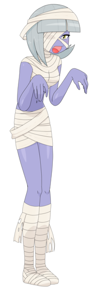 Size: 1396x4275 | Tagged: safe, artist:batipin, derpibooru import, limestone pie, human, equestria girls, belly button, breasts, clothes, costume, cute, equestria girls-ified, halloween, halloween costume, holiday, image, limabetes, midriff, mummy, open mouth, png, simple background, stocking feet, transparent background