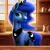 Size: 1024x1024 | Tagged: safe, derpibooru import, editor:dovakkins, machine learning generated, prompter:dovakkins, purplesmart.ai, stable diffusion, princess luna, alicorn, pony, beautiful, crown, cute, female, image, jewelry, kitchen, mare, peytral, png, regalia, smiling, solo