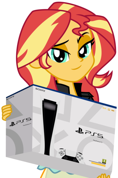 Size: 3039x4572 | Tagged: safe, artist:emeraldblast63, derpibooru import, sunset shimmer, human, equestria girls, european, european rating, image, looking at you, playstation 5, png, solo