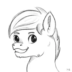 Size: 4134x4134 | Tagged: safe, artist:palettenight, derpibooru import, pony, bust, commission, image, png, portrait, sketch, smiling, solo, your character here