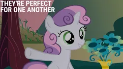 Size: 1920x1080 | Tagged: safe, derpibooru import, edit, edited screencap, editor:quoterific, screencap, sweetie belle, hearts and hooves day (episode), image, png, solo