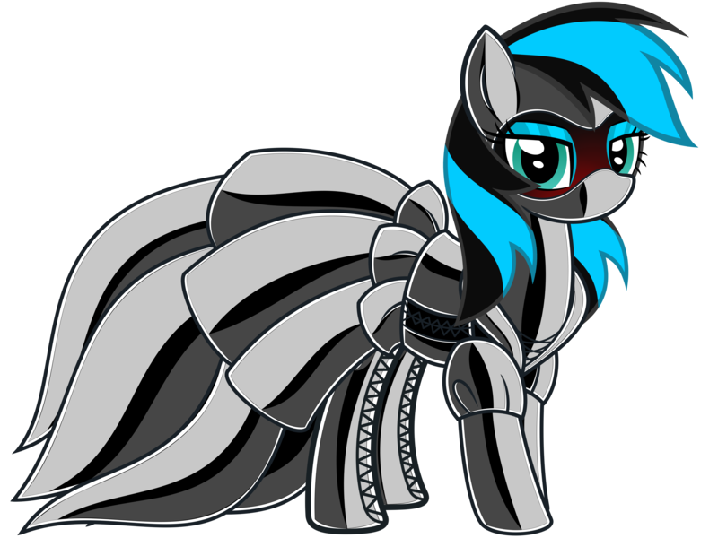 Size: 8000x6003 | Tagged: source needed, safe, artist:severity-gray, oc, oc:nightlight aura, unofficial characters only, pegasus, pony, annoyed, black coat, blue eyeshadow, blushing, bondage, clothes, corset, dress, encasement, eyeshadow, female, gala dress, green eyes, hood, image, latex, latex boots, latex corset, latex dress, latex suit, looking at you, makeup, mare, png, show accurate, simple background, solo, solo female, transparent background, two toned mane, wingless