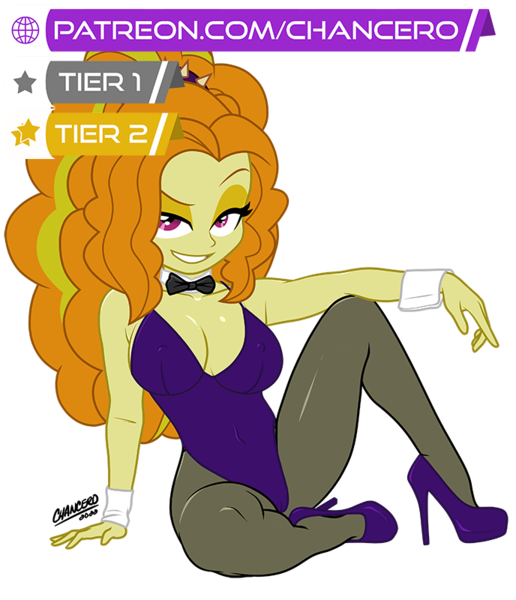 Size: 688x800 | Tagged: suggestive, artist:chancero, derpibooru import, adagio dazzle, human, equestria girls, bedroom eyes, big breasts, breasts, busty adagio dazzle, clothes, female, high heels, image, looking at you, pantyhose, patreon, png, sexy, shoes, simple background, solo, solo female, stupid sexy adagio dazzle, transparent background