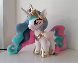 Size: 1637x1336 | Tagged: safe, artist:azdaracylius, derpibooru import, princess celestia, pony, image, irl, jpeg, photo, plushie, solo