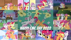 Size: 1978x1113 | Tagged: safe, derpibooru import, edit, edited screencap, screencap, apple bloom, scootaloo, sweetie belle, a hearth's warming tail, call of the cutie, crusaders of the lost mark, flight to the finish, growing up is hard to do, hearts and hooves day (episode), one bad apple, parental glideance, sleepless in ponyville, stare master, surf and/or turf, the show stoppers, cutie mark crusaders, hearth's warming eve, image, older, png