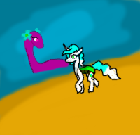 Size: 200x192 | Tagged: safe, artist:samuel-neocros, derpibooru import, oc, unofficial characters only, changedling, changeling, dinosaur, pony, beach, changedling oc, changeling oc, duo, image, png