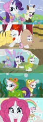 Size: 1920x5400 | Tagged: safe, derpibooru import, edit, edited screencap, screencap, rarity, sweetie belle, pony, unicorn, forever filly, season 7, clothes, costume, cute, duo, female, filly, foal, image, jpeg, looking at you, mare, raribetes, siblings, sisters, sweetie belle is not amused, unamused