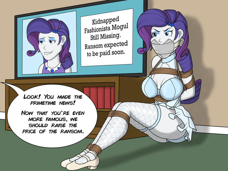 Size: 1280x960 | Tagged: suggestive, artist:tennistrev5593, derpibooru import, rarity, equestria girls, angry, arm behind back, bondage, bound, bound and gagged, breasts, busty rarity, clothes, commission, damsel in distress, female, femsub, fetish, fishnets, gag, image, indoors, jpeg, kidnapped, legs together, news, older, older rarity, panties, rarisub, rope, rope bondage, scowl, shoes, sitting on floor, socks, solo, solo female, stockings, submissive, tape, tape gag, television, thigh highs, tied up, underwear