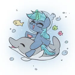 Size: 1000x1000 | Tagged: safe, artist:sugar morning, derpibooru import, oc, oc:sea dreamer, crab, dolphin, fish, pony, unicorn, air bubble, bubble, cute, glasses, image, ocean, png, underwater, water