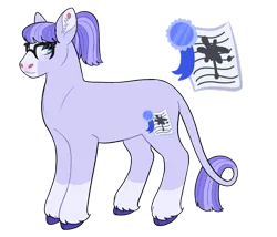 Size: 1280x1094 | Tagged: safe, artist:s0ftserve, derpibooru import, oc, oc:inkwell font, earth pony, pony, adopted offspring, female, glasses, image, leonine tail, mare, next generation, offspring, parent:chipcutter, parent:diamond tiara, parent:silver spoon, parents:silverchip, parents:silvertiara, png, simple background, solo, transparent background