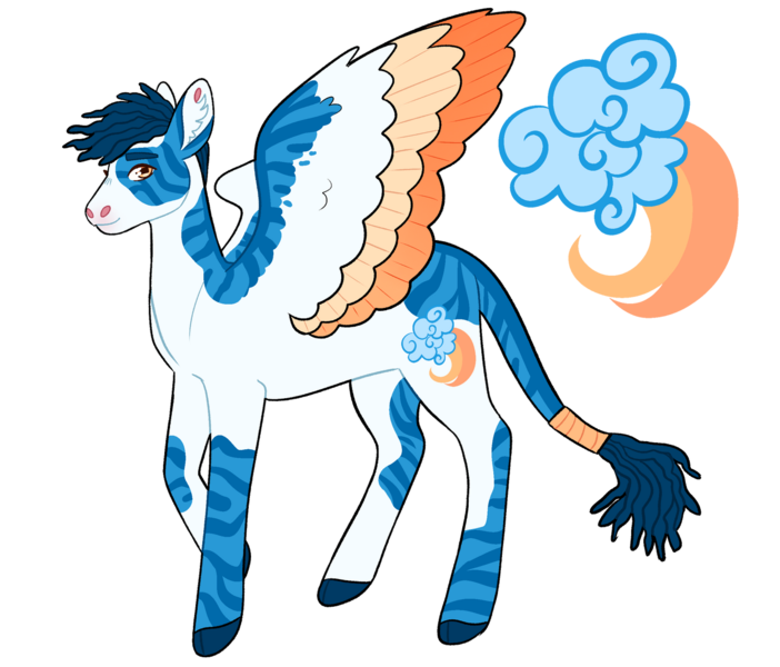 Size: 1280x1094 | Tagged: safe, artist:s0ftserve, derpibooru import, oc, oc:bright sky, unofficial characters only, pegasus, pony, zebra, adopted offspring, colored wings, cutie mark, image, interspecies offspring, leonine tail, male, multicolored wings, offspring, parent:scootaloo, parent:sweetie belle, parents:scootabelle, png, simple background, solo, stallion, transparent background, two toned wings, wings