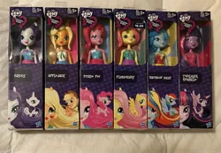 Size: 3091x2133 | Tagged: safe, derpibooru import, applejack, fluttershy, pinkie pie, rainbow dash, rarity, sci-twi, twilight sparkle, equestria girls, 2014, box, brushable, collection, display case, doll, g4, hair, humane five, humane six, image, jpeg, mane six, photo, picture, toy