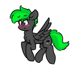 Size: 945x864 | Tagged: safe, artist:solarhors, derpibooru import, oc, oc:bytewave, unofficial characters only, pegasus, pony, blushing, chest fluff, eye clipping through hair, eyebrows, eyebrows visible through hair, image, male, partially open wings, pegasus oc, png, signature, simple background, solo, stallion, transparent background, wings