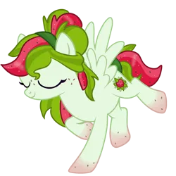 Size: 4096x4096 | Tagged: safe, artist:emperor-anri, artist:lannielona, derpibooru import, oc, oc:watermelana, unofficial characters only, pegasus, pony, dancing, eyes closed, female, freckles, gradient hooves, image, mare, pegasus oc, png, simple background, solo, transparent background, wings