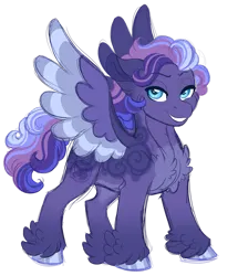 Size: 1024x1188 | Tagged: safe, artist:azure-art-wave, derpibooru import, oc, pegasus, pony, female, image, magical lesbian spawn, mare, offspring, parent:rainbow dash, parent:rolling thunder, png, simple background, solo, transparent background