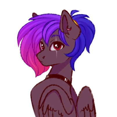 Size: 403x401 | Tagged: safe, artist:vetta, derpibooru import, oc, unofficial characters only, pegasus, pony, ear piercing, earring, eye scar, facial scar, female, image, jewelry, mare, piercing, png, scar, solo