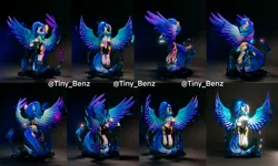 Size: 2728x1632 | Tagged: oc name needed, safe, artist:tinybenz, derpibooru import, oc, unofficial characters only, pegasus, pony, 3d, clothes, craft, cute, feathered wings, female, figurine, image, jpeg, looking at something, mare, multiple angles, pegasus oc, photo, sculpture, signature, solo, spread wings, tail, turnaround, wings