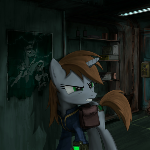 Size: 2000x2000 | Tagged: safe, artist:dddromm, derpibooru import, oc, oc:littlepip, unofficial characters only, pony, unicorn, fallout equestria, image, png, solo