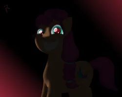 Size: 2500x2000 | Tagged: safe, artist:reinbou, derpibooru import, sunny starscout, earth pony, pony, g5, image, light, png, red eyes take warning, simple background, solo