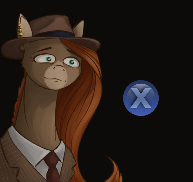 Size: 900x850 | Tagged: safe, artist:stray prey, derpibooru import, oc, oc:wild spice, unofficial characters only, pony, image, l.a. noire, meme, png, press x to doubt, solo