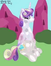 Size: 705x906 | Tagged: safe, artist:eklipsethepony, derpibooru import, princess cadance, alicorn, crystal pony, pony, bush, crystal, crystal empire, crystallized, image, outdoors, png, solo, the crystal empire 10th anniversary