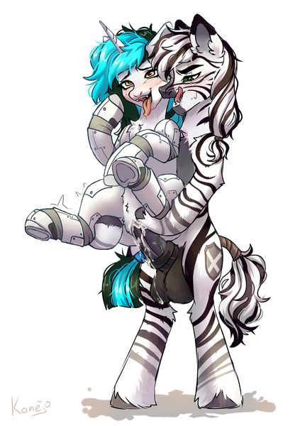 Size: 2894x4109 | Tagged: explicit, alternate version, artist:konejo, derpibooru import, oc, oc:flawless ice, oc:palatinatus clypeus, unofficial characters only, pony, unicorn, zebra, ahegao, balls, bipedal, creampie, cum, duo, female, horsecock, image, male, nudity, open mouth, penetration, penis, png, sex, straight, suspended congress, tongue out, vaginal, zebradom
