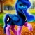 Size: 1024x1024 | Tagged: safe, derpibooru import, editor:dovakkins, machine learning generated, prompter:dovakkins, purplesmart.ai, stable diffusion, princess luna, alicorn, pony, autumn, beautiful, clothes, cute, female, hooves, image, jewelry, kitchen, mare, peytral, png, raised hoof, smiling, socks, solo, stockings, thigh highs