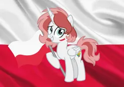 Size: 3397x2396 | Tagged: safe, artist:princesslilybrush, derpibooru import, oc, base used, flag, image, png, poland, polish national independence day, solo