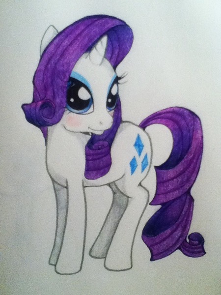 Size: 720x960 | Tagged: safe, artist:cozygh0st, artist:loftycastles, derpibooru import, rarity, pony, unicorn, image, jpeg, solo, traditional art